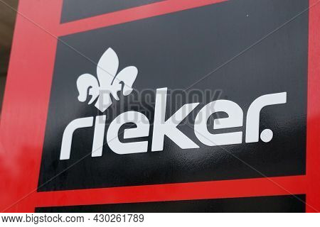 Bordeaux , Aquitaine France - 08 15 2021 : Rieker Logo Brand Boutique And Sign Text Of Shop German C