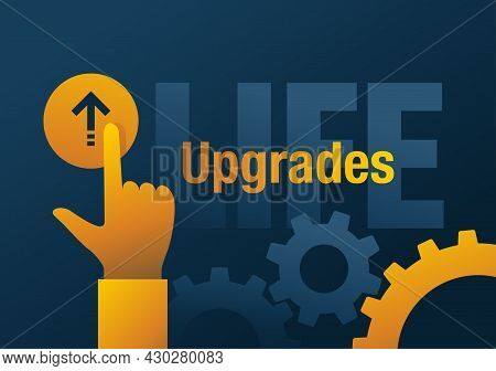 Life Upgrades - Optimizations And Small Changes Of Daily Routine. Vector Illustration