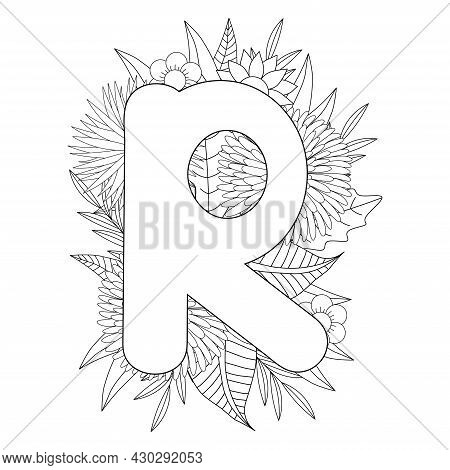 Letter R Coloring Vector & Photo (Free Trial) | Bigstock