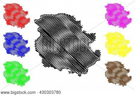 Harz District (federal Republic Of Germany, Rural District, Free State Of Saxony-anhalt) Map Vector 