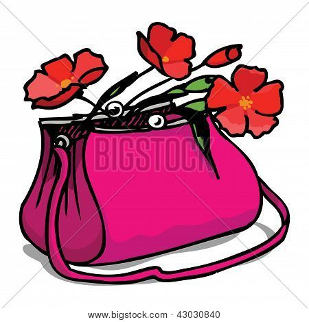 Tasche mit Blüten