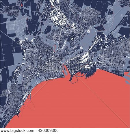 Map Of The City Of Mariupol, Ukraine