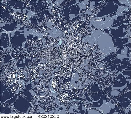 Map Of The City Of Chemnitz, Germany