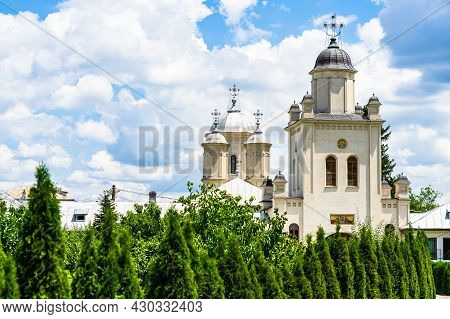 Architectural Details, Beautiful View Of An Orthodox Church Monastery Near Bucharest, Romania, 2021