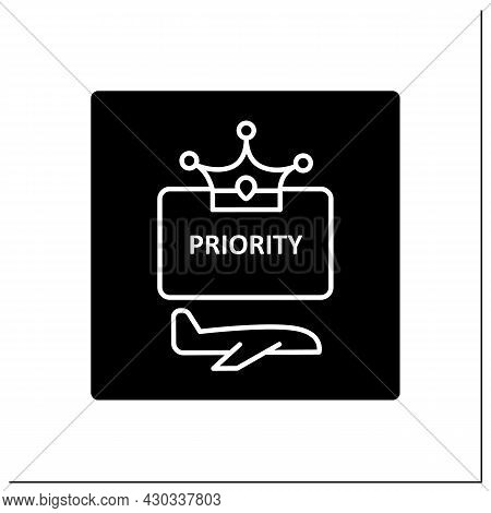 Priority Pass Glyph Icon. Space To Relax And Refresh Before Flight.exclusive Lounge Zone.airport Ter
