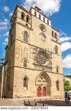 Cahors, France - June 25,2021 - View At The Cathedral Of Saint Etienne In Cahors. Cahors Is A Commun