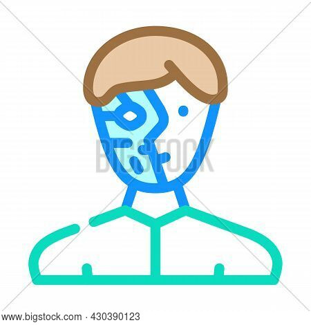 Cyborg Robot Color Icon Vector. Cyborg Robot Sign. Isolated Symbol Illustration