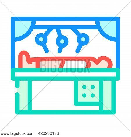 Robot Doing Surgery Operation Color Icon Vector. Robot Doing Surgery Operation Sign. Isolated Symbol