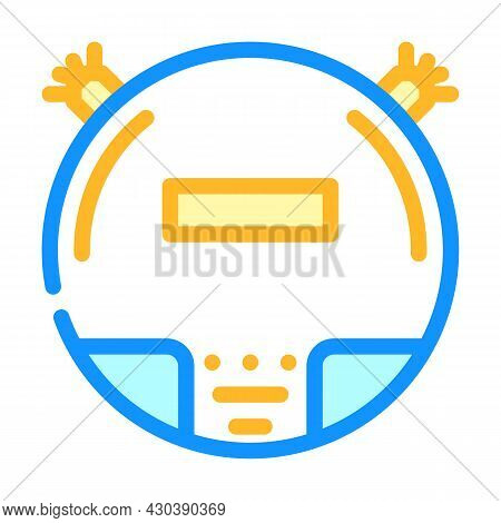 Vacuum Cleaner Robot Color Icon Vector. Vacuum Cleaner Robot Sign. Isolated Symbol Illustration