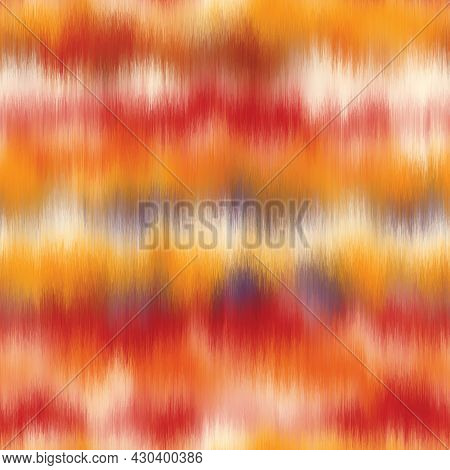 Seamless Vector Tie Dye Multicolor Bleeding Stripe Pattern For Surface Print