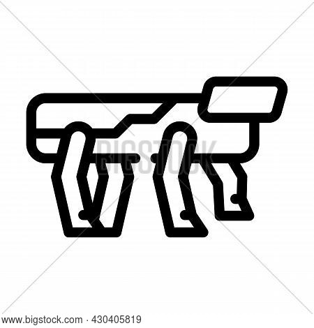 Robodog Robot Line Icon Vector. Robodog Robot Sign. Isolated Contour Symbol Black Illustration
