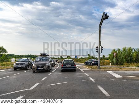 Vir, Croatia - July 28, 2021: Cars On The Roads And Streets Of Vir, Croatia.