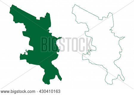 Jhargram District (west Bengal State, Republic Of India) Map Vector Illustration, Scribble Sketch Jh