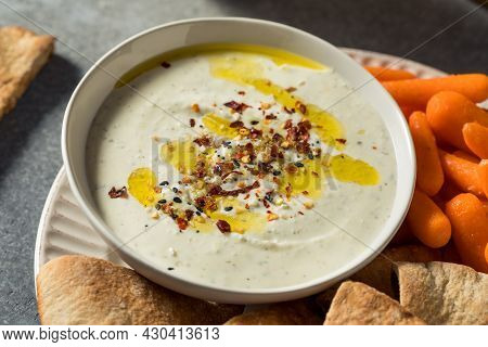 Homemade Organic Greek Yogurt Labneh Dip