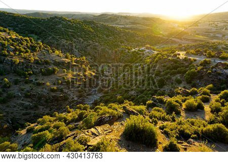 Tas Yaran Valley In Usak Turkey. Natural Rock Formations Created By The Flowing Water