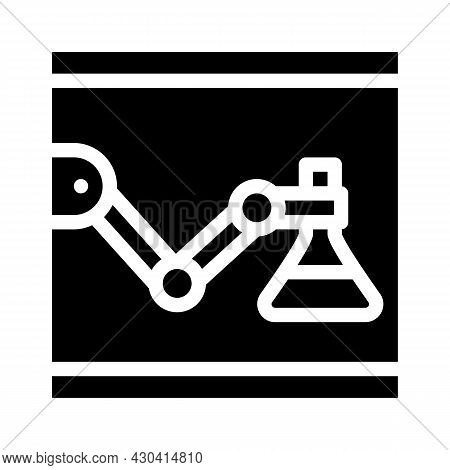 Laboratory Robot Glyph Icon Vector. Laboratory Robot Sign. Isolated Contour Symbol Black Illustratio