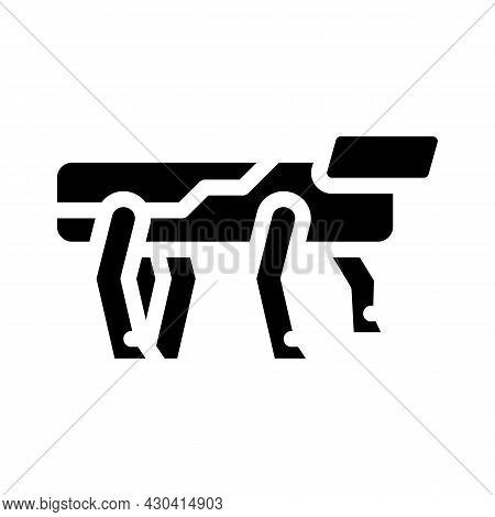 Robodog Robot Glyph Icon Vector. Robodog Robot Sign. Isolated Contour Symbol Black Illustration