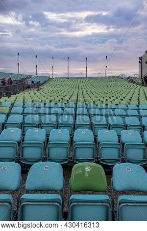 Audience Seats At Bregenz Performing Arts Festival On Lake Constance - Bregenz, Austria - July 28, 2