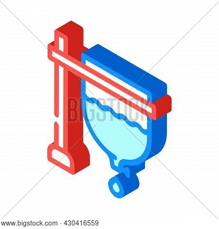 Archimedean Clock Isometric Icon Vector. Archimedean Clock Sign. Isolated Symbol Illustration