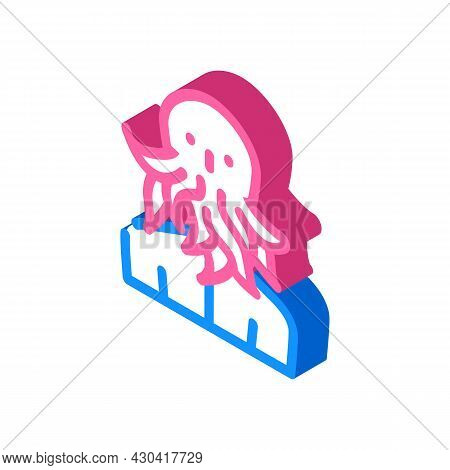 Cthulhu Fantasy Character Isometric Icon Vector. Cthulhu Fantasy Character Sign. Isolated Symbol Ill