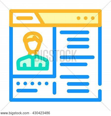 Conference Chat Color Icon Vector. Conference Chat Sign. Isolated Symbol Illustration