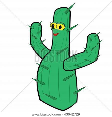 Cactus fumetto illustrazione vettoriale