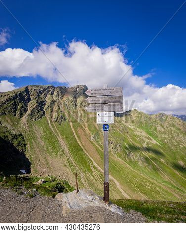 Famous Timmelsjoch High Alpine Road In The Austrian Alps Also Called Passo Rombo - Timmelsjoch, Aust