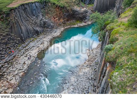 The Magnificent Studlagil Canyon Formed By Jokulsa River In Jokuldalur Valley In Iceland