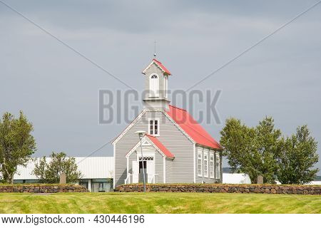 The Old Church Of Reykholt In Borgarfjordur In West Iceland