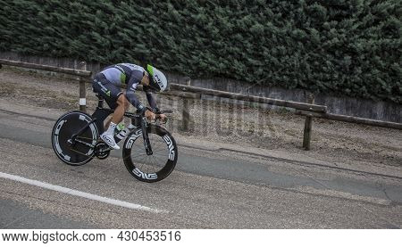 Bourgoin-jallieu, France - 07, May, 2017: The Algerian Cyclist Youcef Reguigui Of Team Sky Riding Du