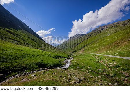 Famous Timmelsjoch High Alpine Road In The Austrian Alps Also Called Passo Rombo - Travel Photograph