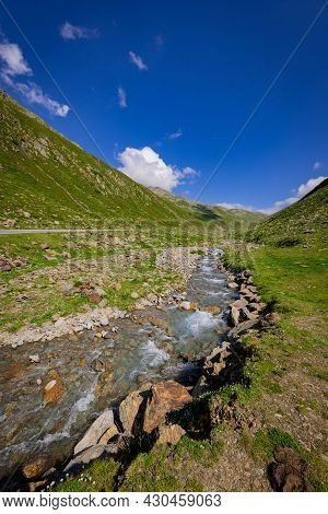 Famous Timmelsjoch High Alpine Road In The Austrian Alps Also Called Passo Rombo - Travel Photograph