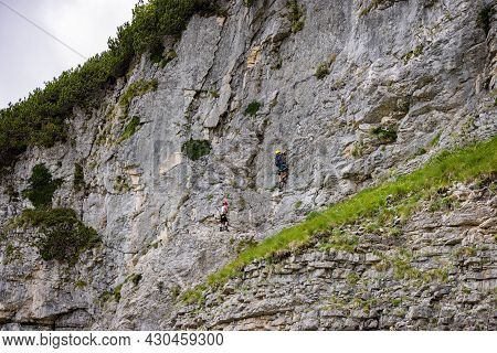 Mountain Climber In The Austrian Alps - Travel Photography