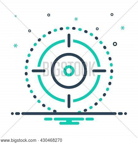 Mix Icon For Scope Extent Range Zone Realm Target Bullseye Sport Focus Midpoint