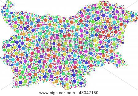 Dekorative kort over Bulgarien