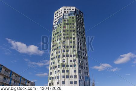 Groningen, Netherlands - March 21, 2020: Modern Skyskraper De Helix In Groningen, Netherlands
