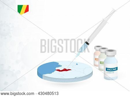 Vaccination In Congo With Different Type Of Covid-19 Vaccine. Concept With The Vaccine Injection In 