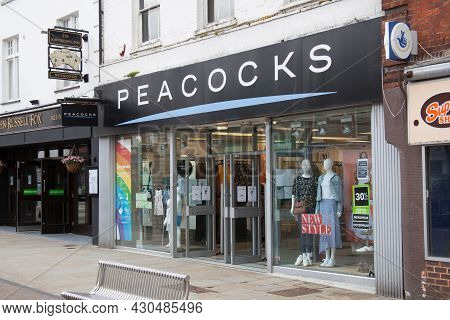 The Peacocks Shop In Andover In The Uk, Taken 25th May 2021