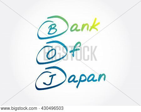 Boj - Bank Of Japan Acronym, Business Concept Background