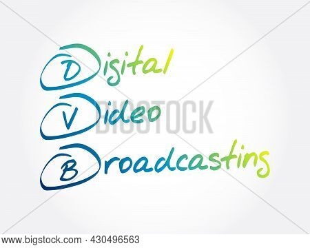 Dvb - Digital Video Broadcasting Acronym, Technology Concept Background