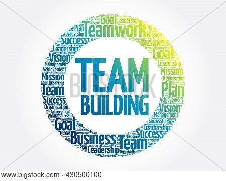 Team Building Circle Word Cloud, Business Concept