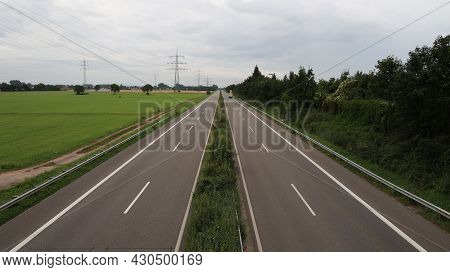 View Of The German Autobahn From The Bridge