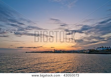 Sonnenuntergang in Sitges, Spanien