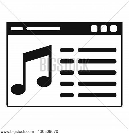 Web Playlist Icon Simple Vector. Play Layout. Multimedia App