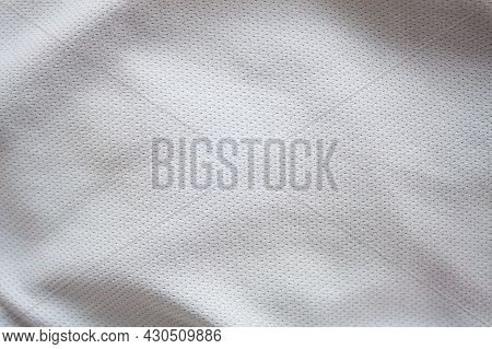 Close Up Shot Of White Textured Football Jersey