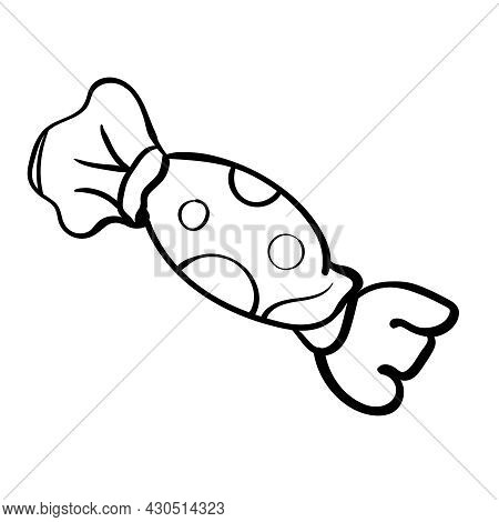 Candy In A Wrapper Vector Doodle Illustration