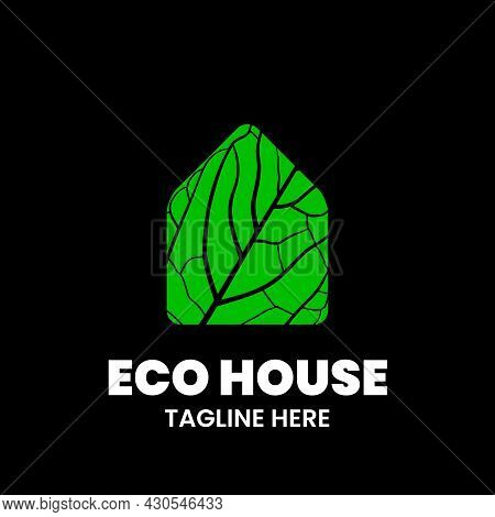 Eco House Logo Design Template. Green House Concept. Stock Vector Illustration.