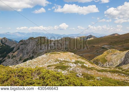 Panoramic View From Mount Terminillo In The Summer Season Located In Apennine Range, Central Italy, 