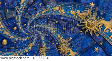 Droste Effect Background. Abstract Design For Concepts Related To Astrology And Fantasy.