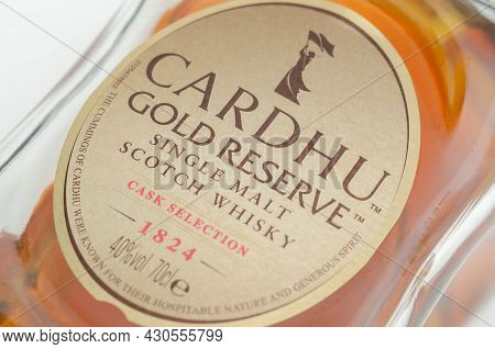 London, United Kingdom - October 11, 2020 Bottle Of Cardhu Gold Reserve, Single Malt Scotch Whisky C